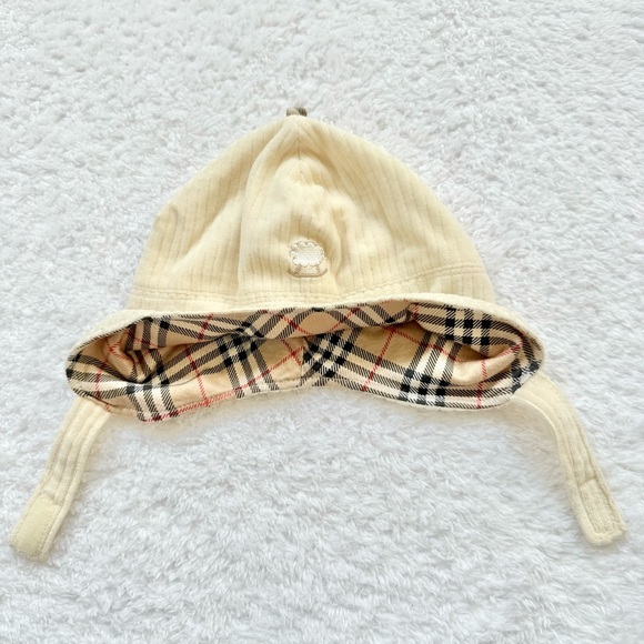 Burberry Baby Hat Girls Boys Unisex Nova Check Sheep White Plaid